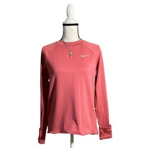 Nike Women’s Athletic Pink Therma-Fit Activewear Long Sleeve Active Running Top